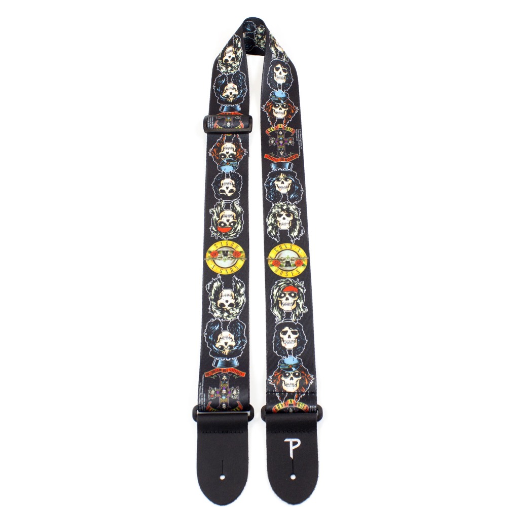 Guns N' Roses - Logos Guitar Strap - Black/Multicolours